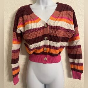 Jessica Simpson Colorful Striped Cardigan